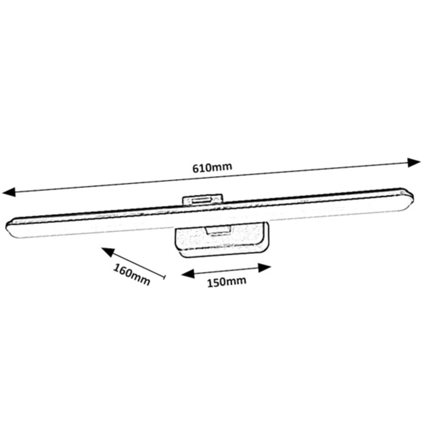 Rabalux - LED-Bilderleuchte LED/15W/230V 4000K schwarz